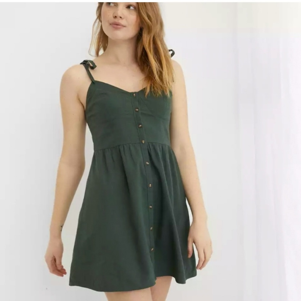 Aerie linen dress sz L new with tags
